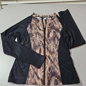 Women's Snakeskin Print One Piece Swimsuit